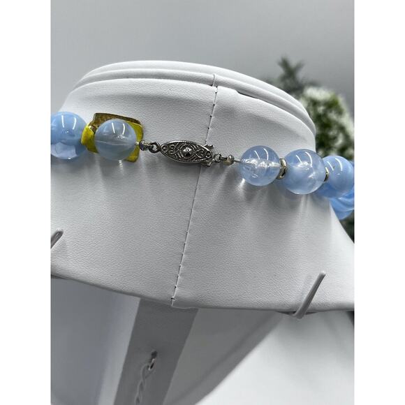 Vintage Hong Kong Swirl Dimension Genuine Lucite One Strand Necklace Tags New - Picture 7 of 12